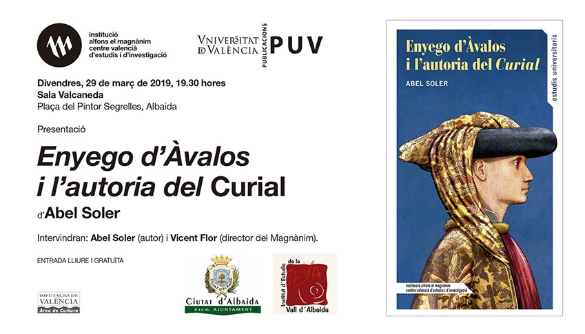 Abel Soler presenta en Albaida 'Enyego d'Avalos i l'autoria del Curial'